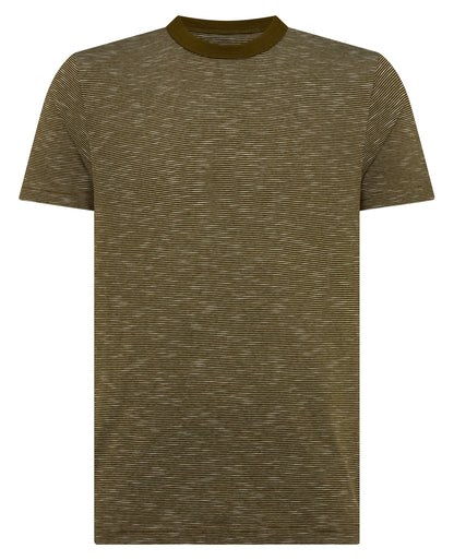 Tapered Fit Cotton-Linen T-Shirt