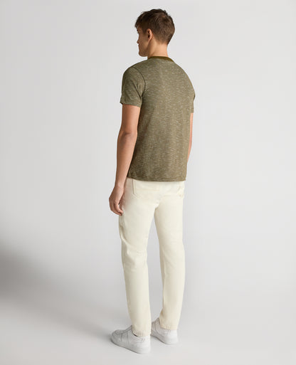 Tapered Fit Cotton-Linen T-Shirt