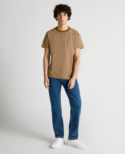 Tapered Fit Cotton-Linen T-Shirt