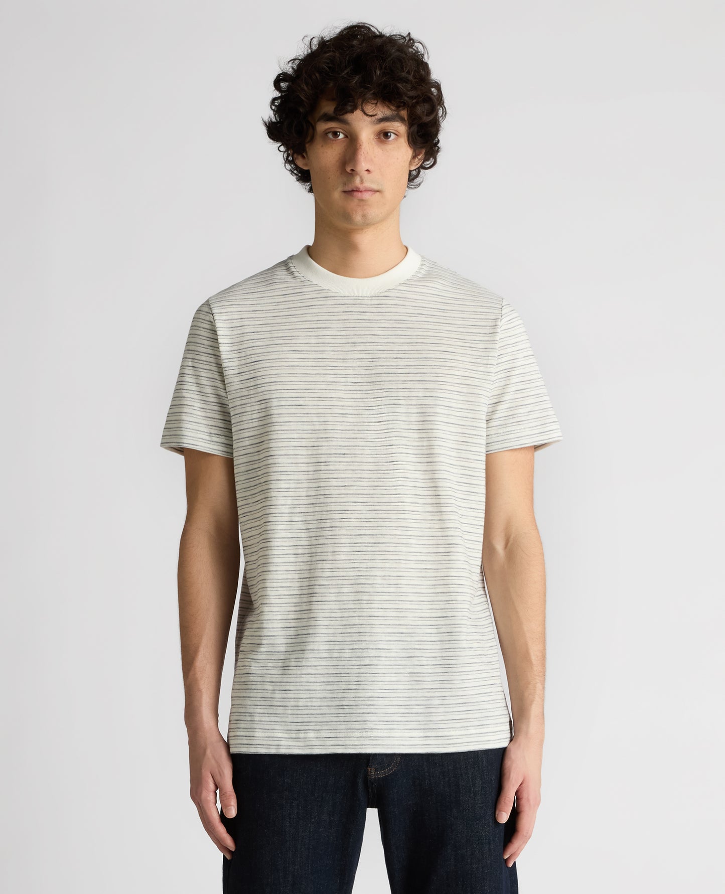 Relaxed Fit Cotton Stripe T-Shirt