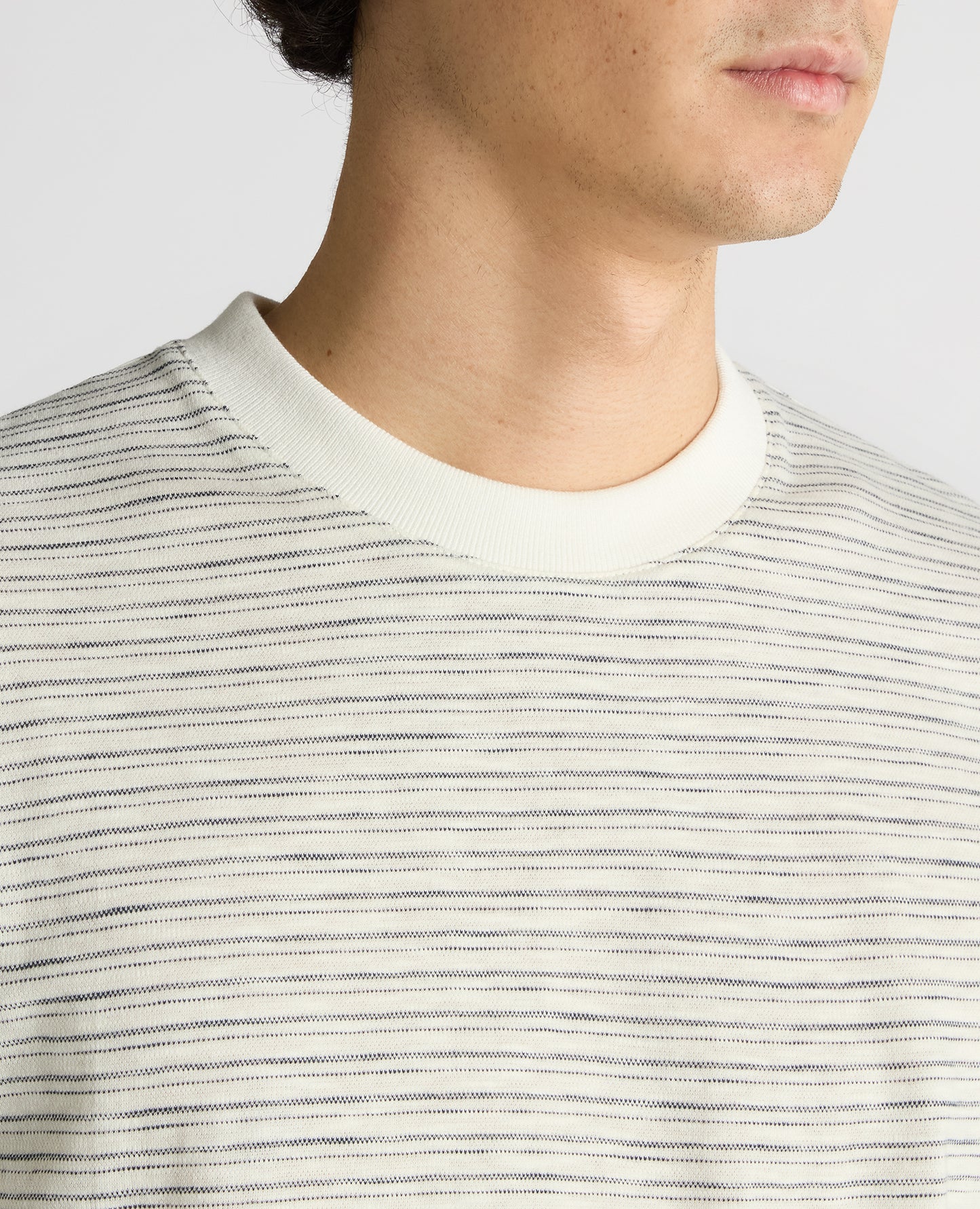 Relaxed Fit Cotton Stripe T-Shirt