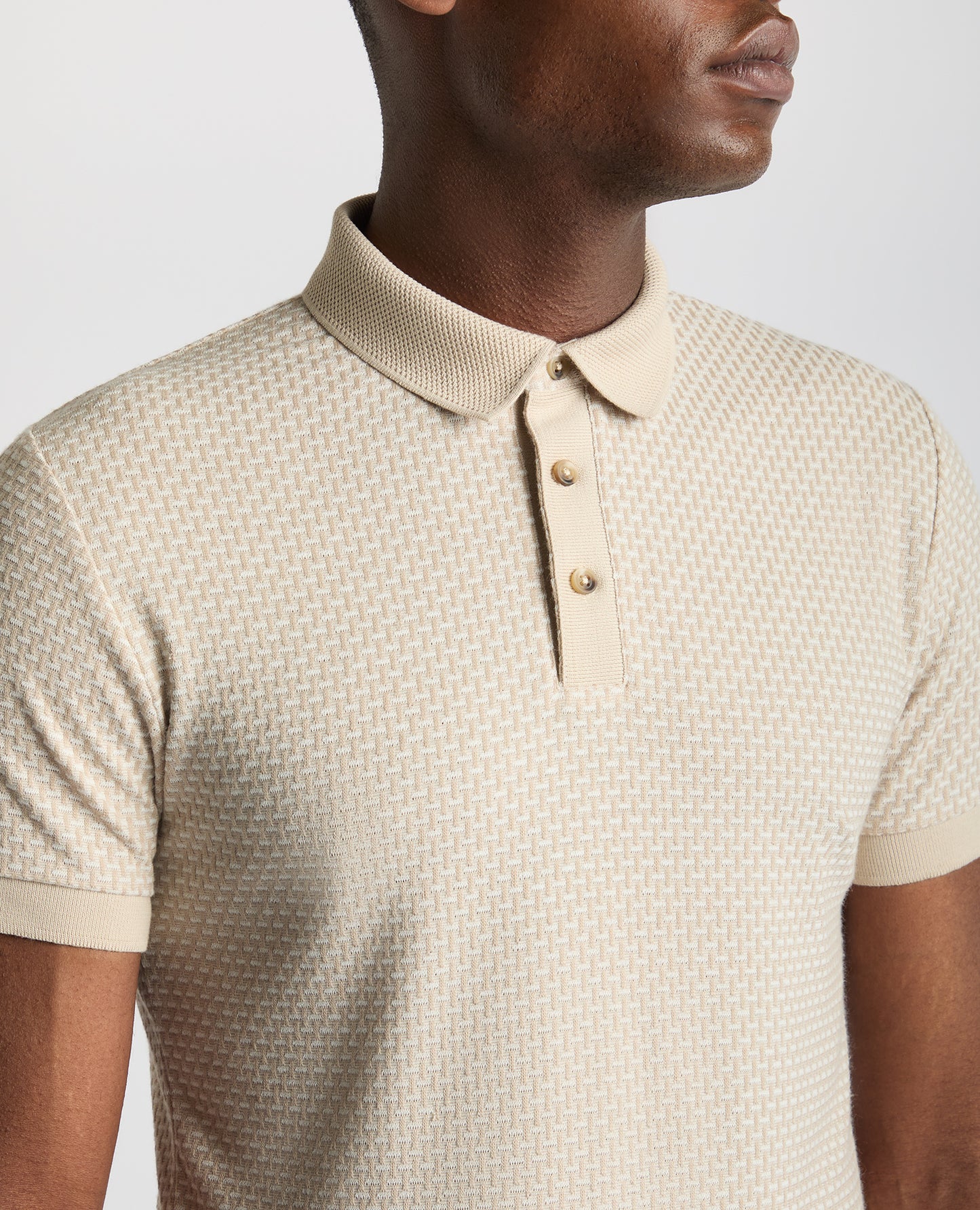 Tapered Fit Cotton-Blend Polo Shirt