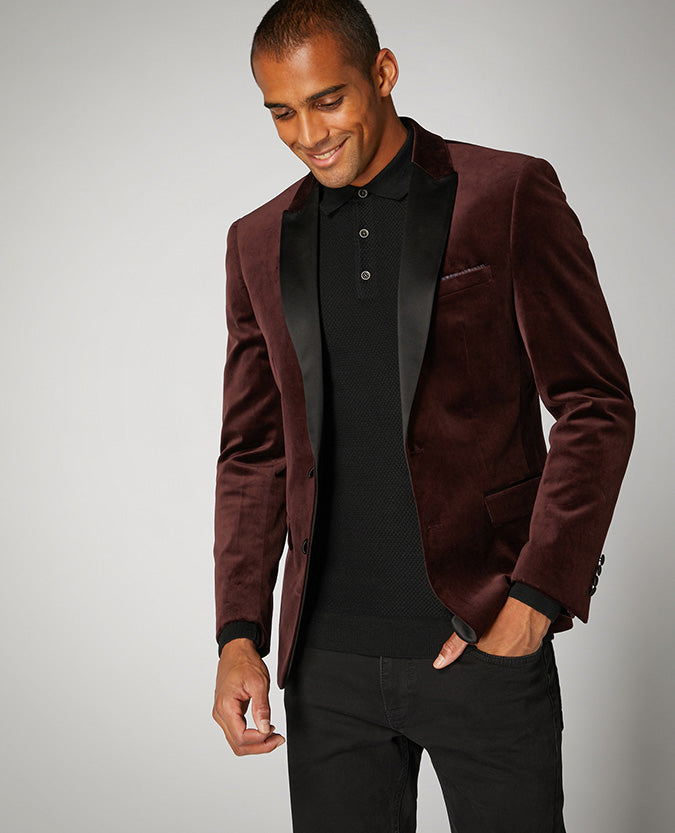 Slim Fit Velvet Jacket