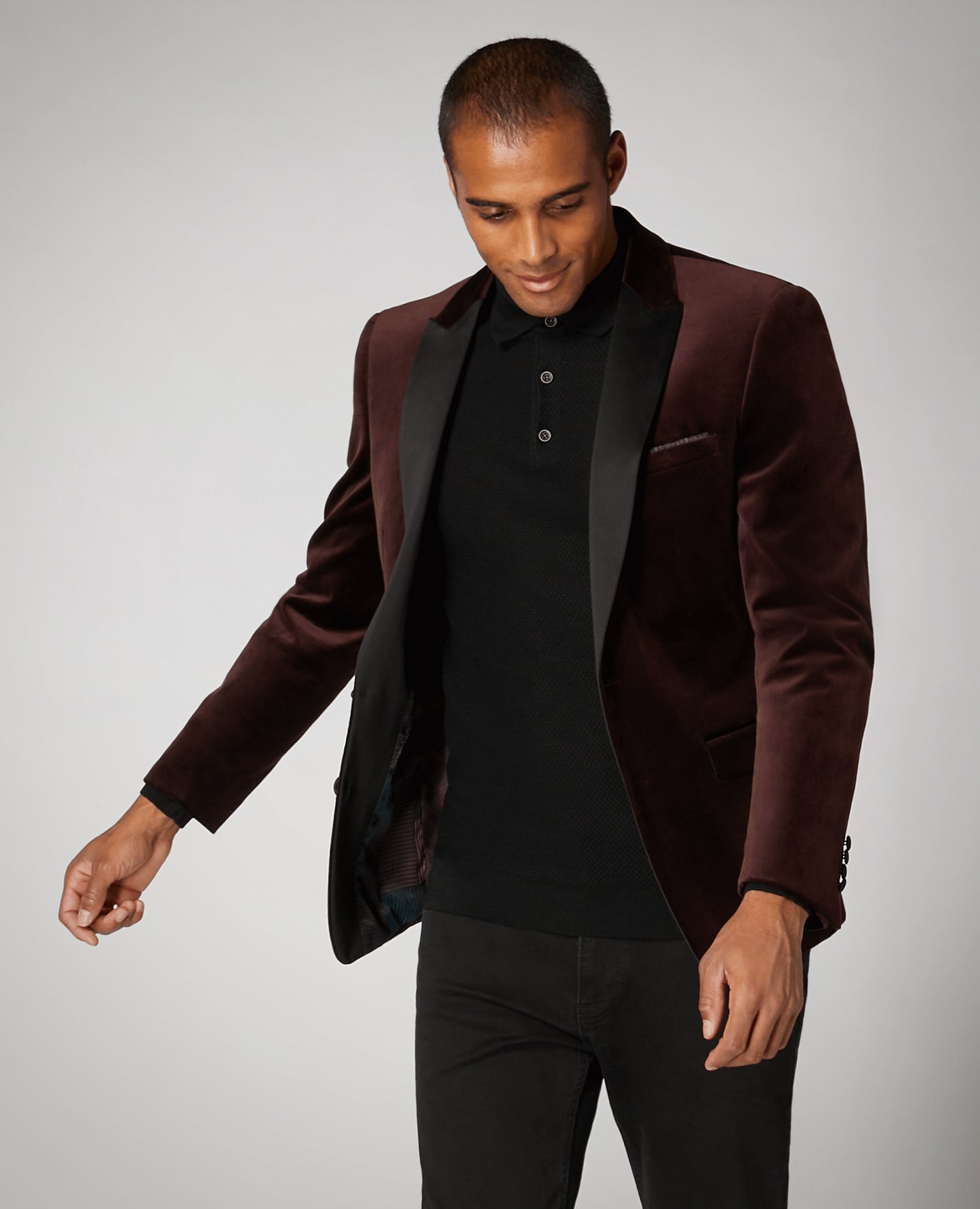 Slim Fit Velvet Jacket