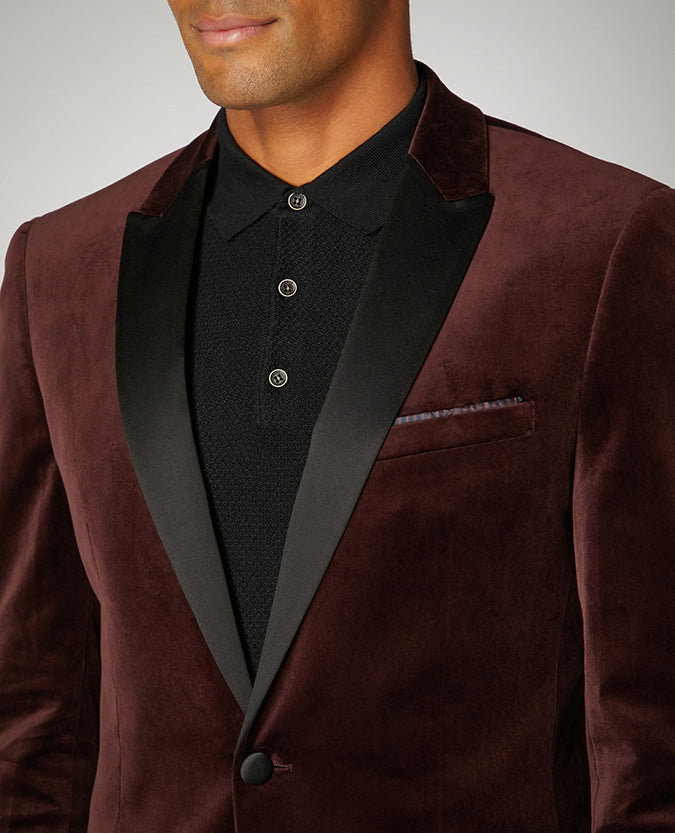 Slim Fit Velvet Jacket