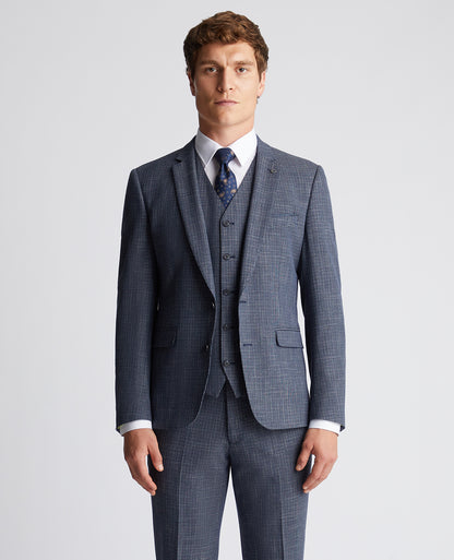 Slim Fit Checked Stretch Suit