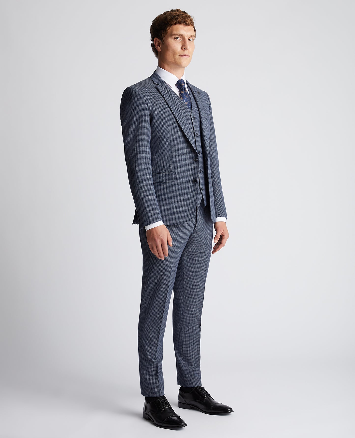 Slim Fit Checked Stretch Suit