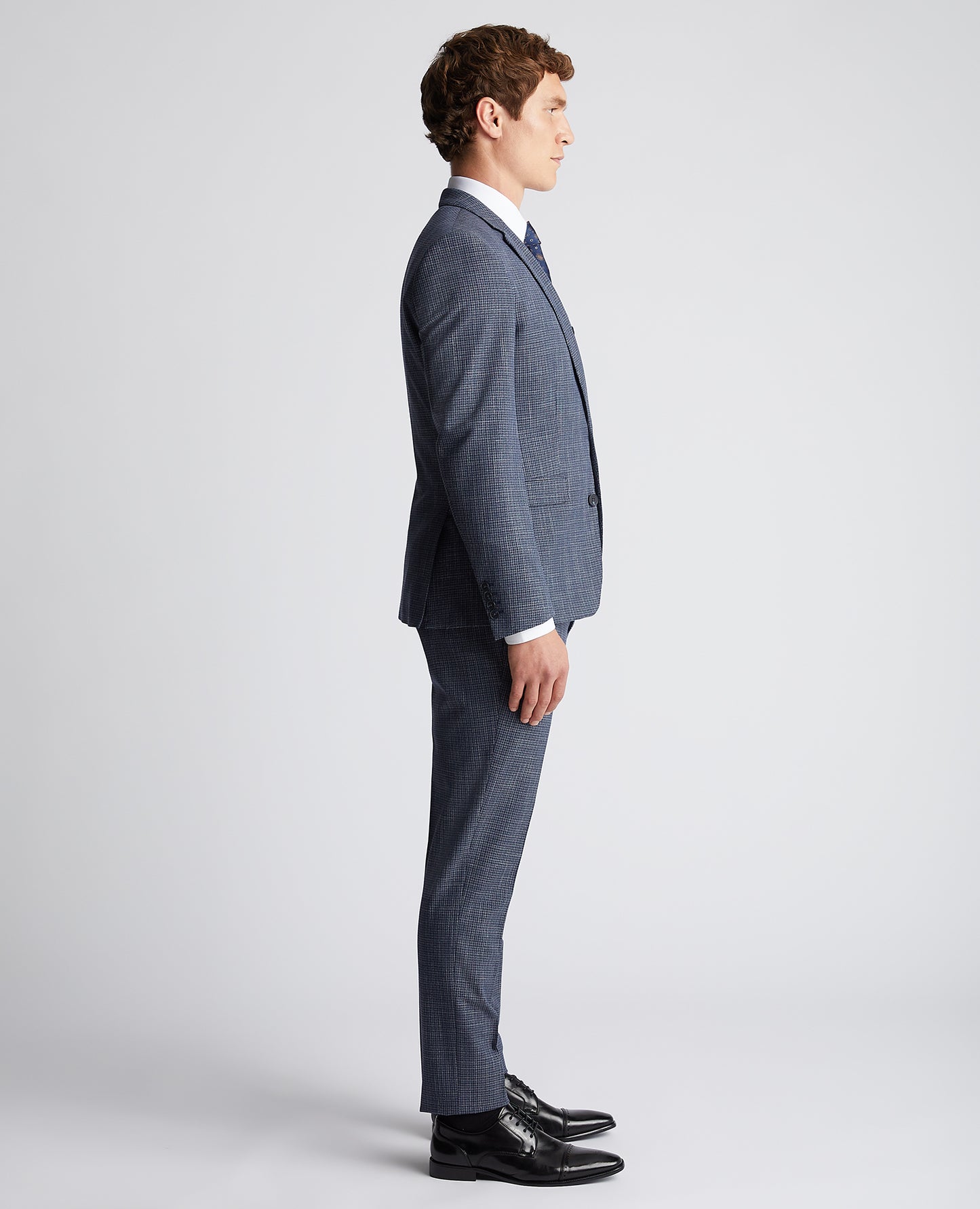 Slim Fit Checked Stretch Suit