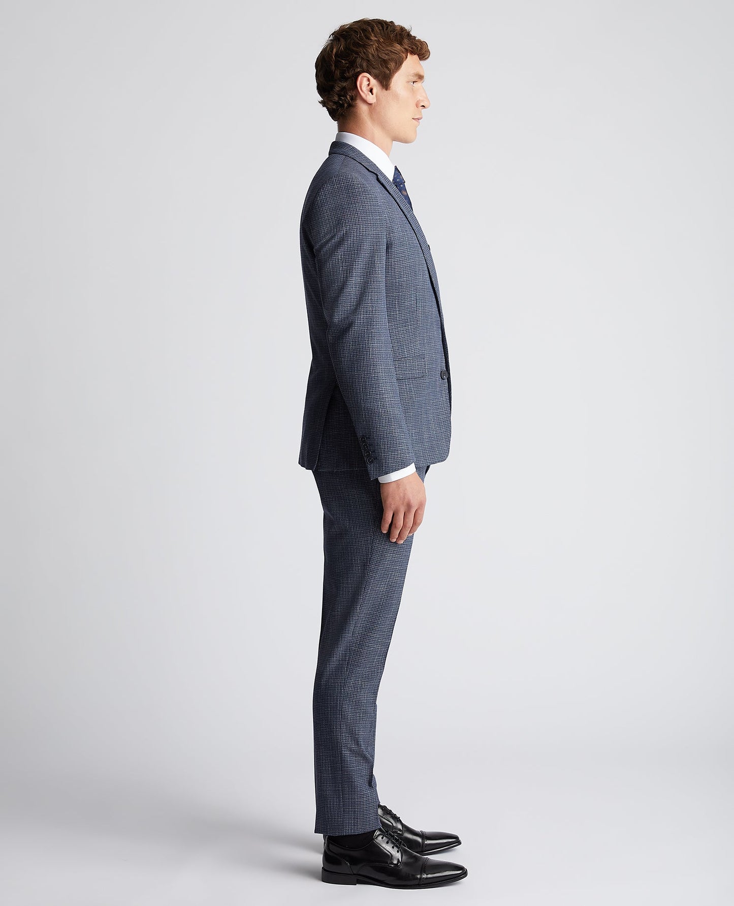 Slim Fit Checked Stretch Suit Jacket