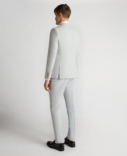 Slim fit Linen-Blend Double Breasted Suit