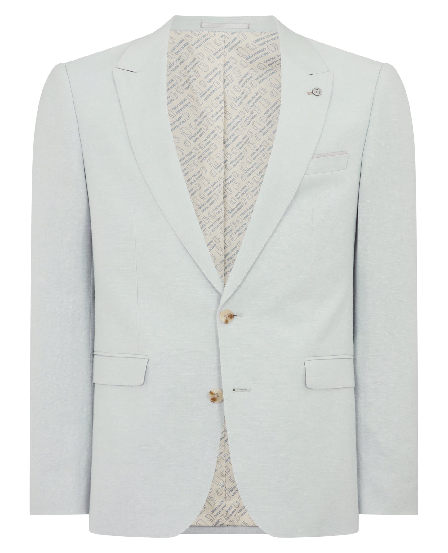 Slim Fit Linen-Blend Suit Jacket