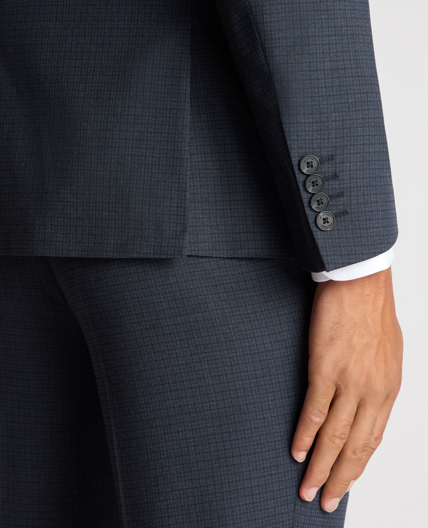 Tapered Fit Checked Stretch Suit