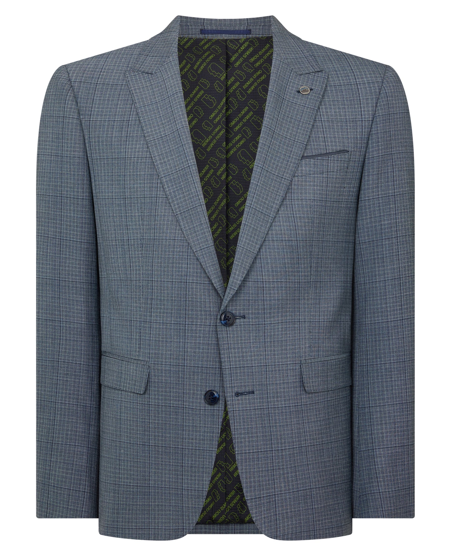 Slim Fit Checked Stretch Suit