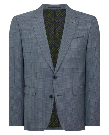 Slim Fit Checked Stretch Suit Jacket