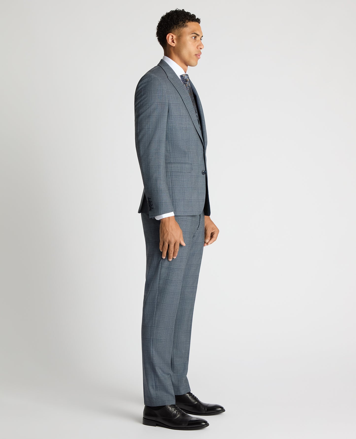 Slim Fit Checked Stretch Suit