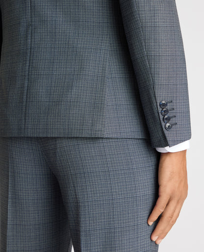 Slim Fit Checked Stretch Suit Jacket