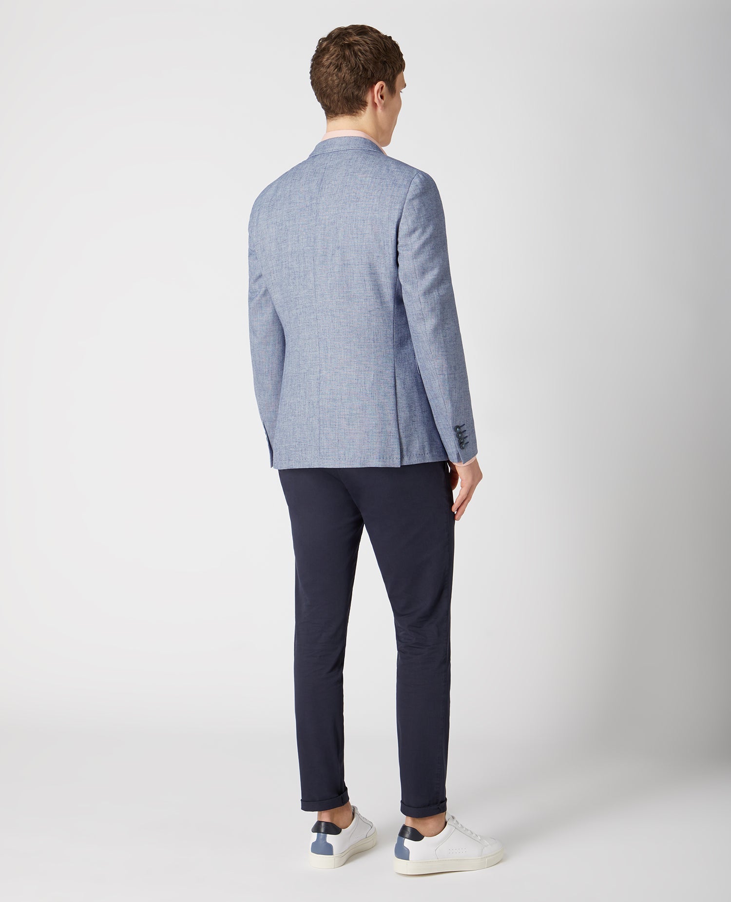 Slim Fit Linen-Blend Jacket