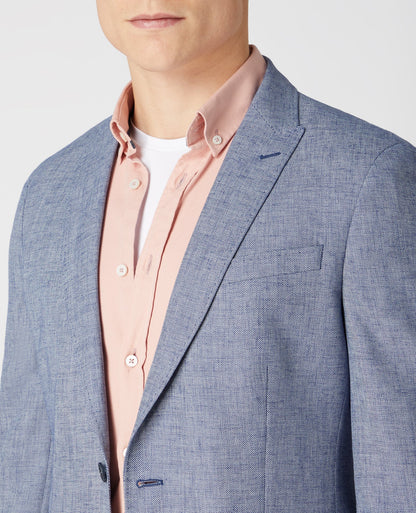 Slim Fit Linen-Blend Jacket