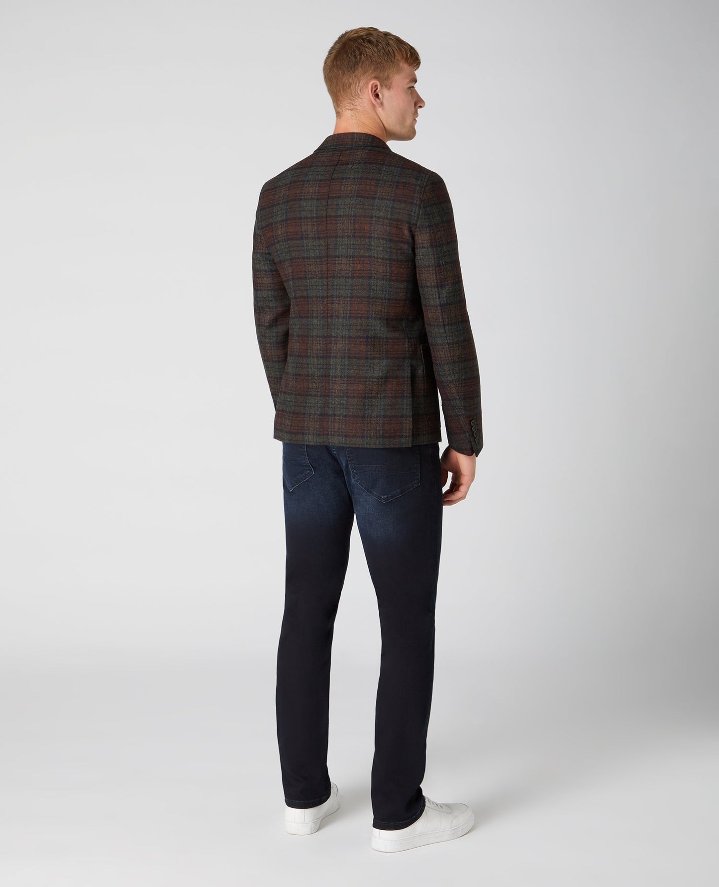 Slim Fit Pure Wool Checked Jacket