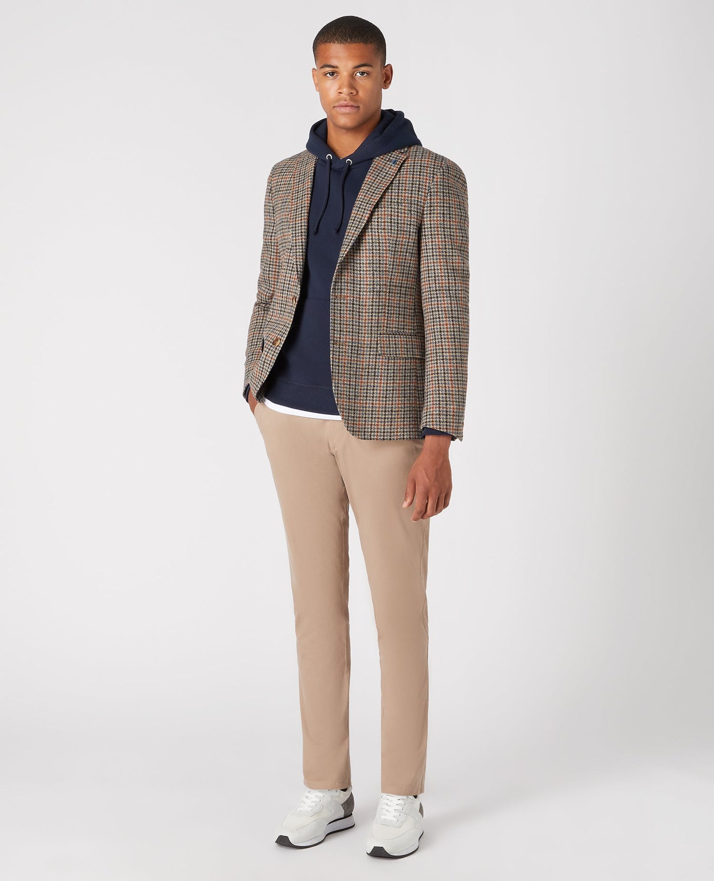 Slim Fit Pure Wool Check Jacket