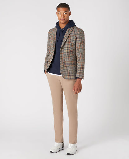 Slim Fit Pure Wool Check Jacket