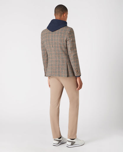 Slim Fit Pure Wool Check Jacket