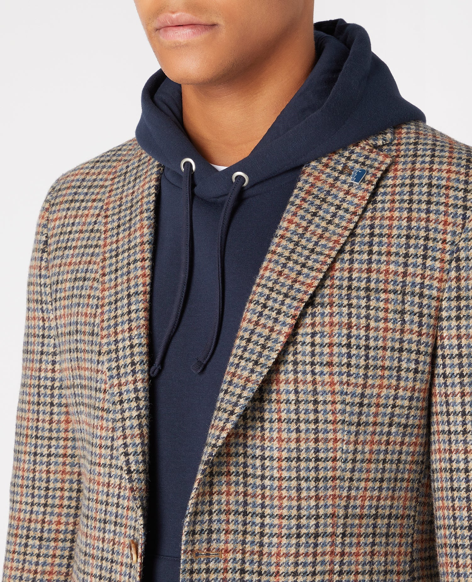 Slim Fit Pure Wool Check Jacket