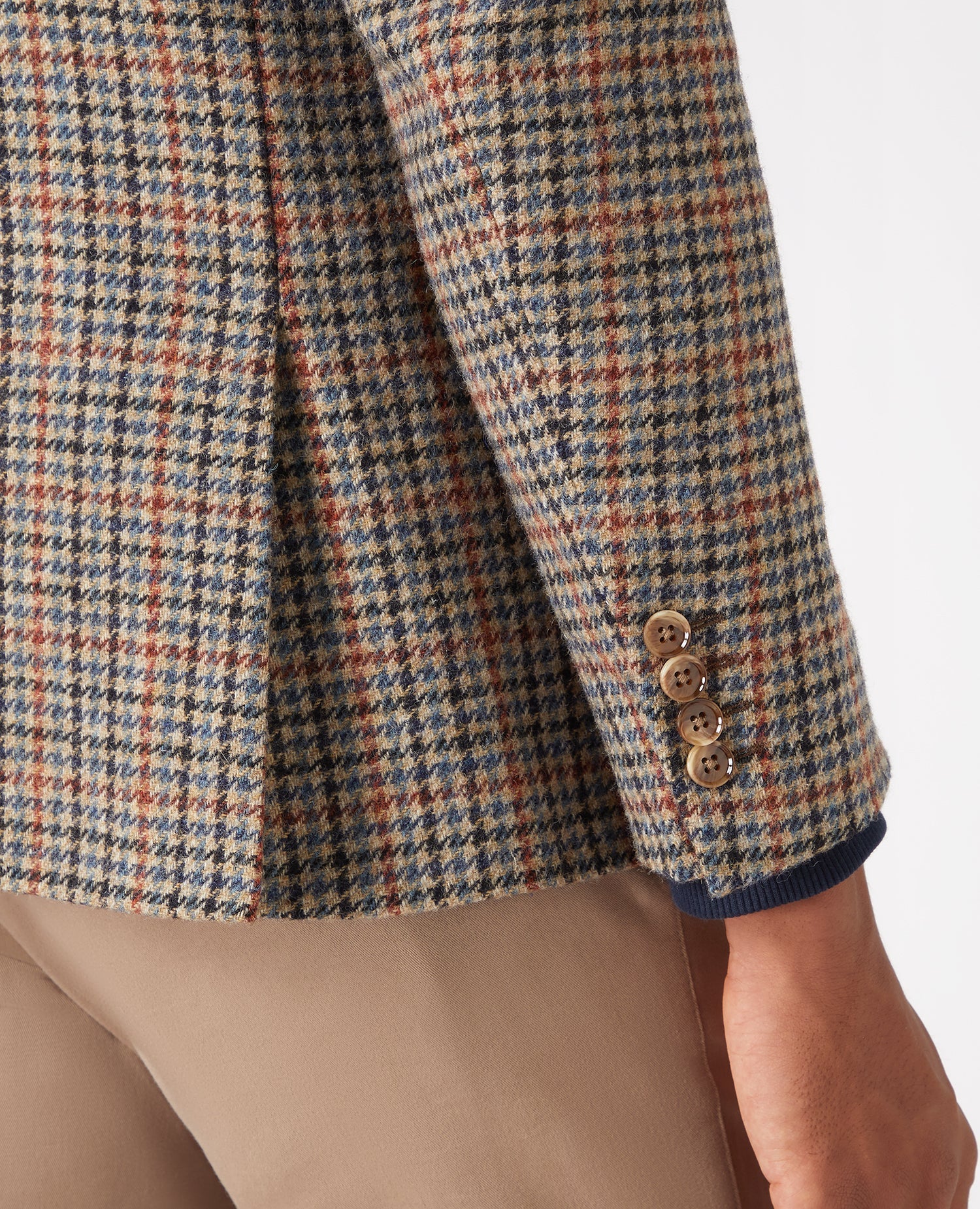 Slim Fit Pure Wool Check Jacket