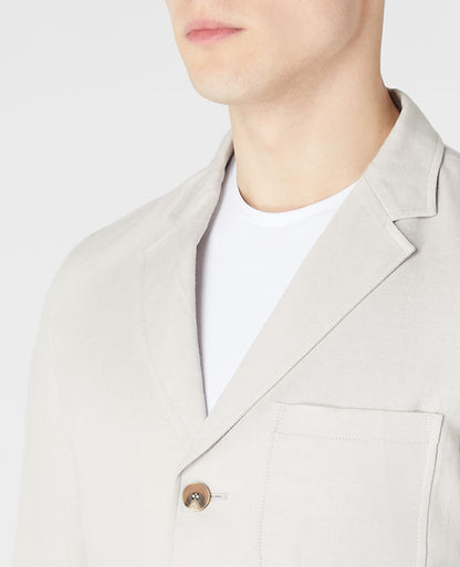 Slim Fit Linen-Blend Jacket