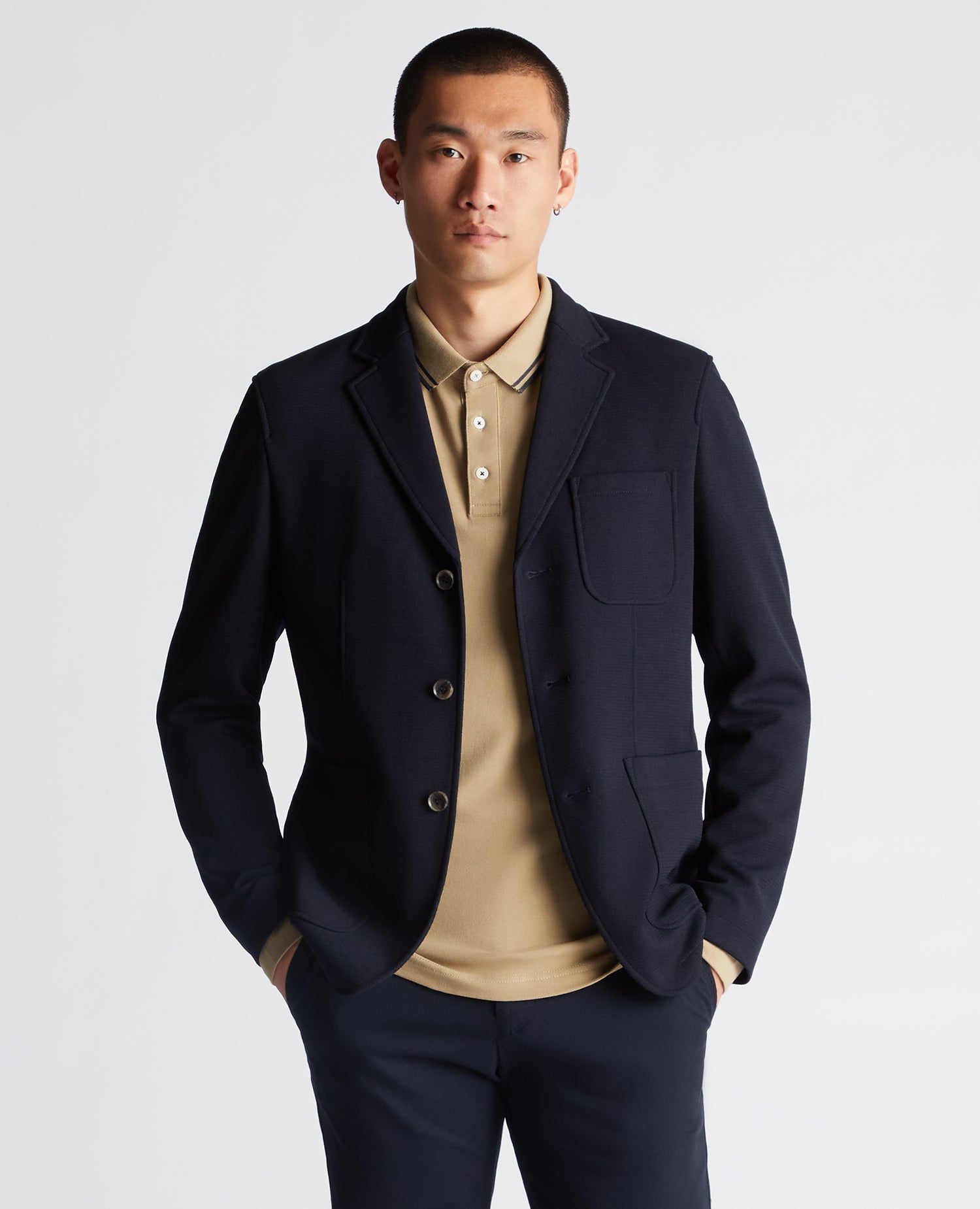 Slim Fit  Cotton-Blend Stretch Jacket