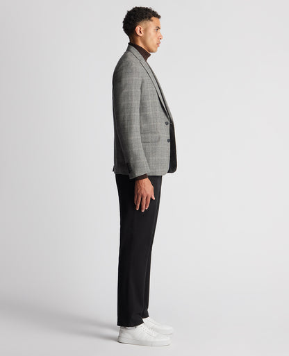 Slim Fit Checked Wool-Blend Jacket