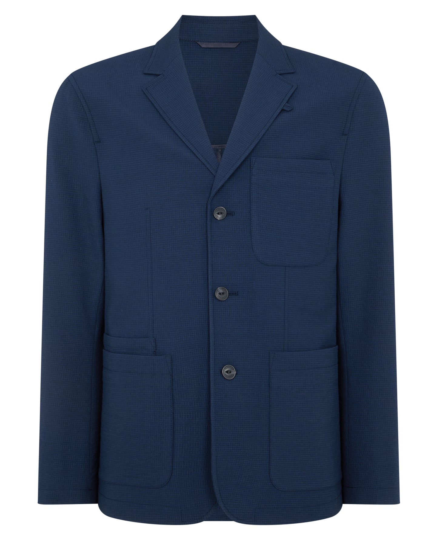 Slim Fit Seersucker De-Constructed Jacket