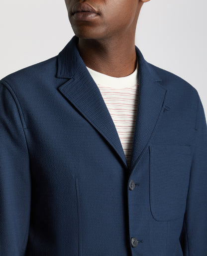 Slim Fit Seersucker De-Constructed Jacket