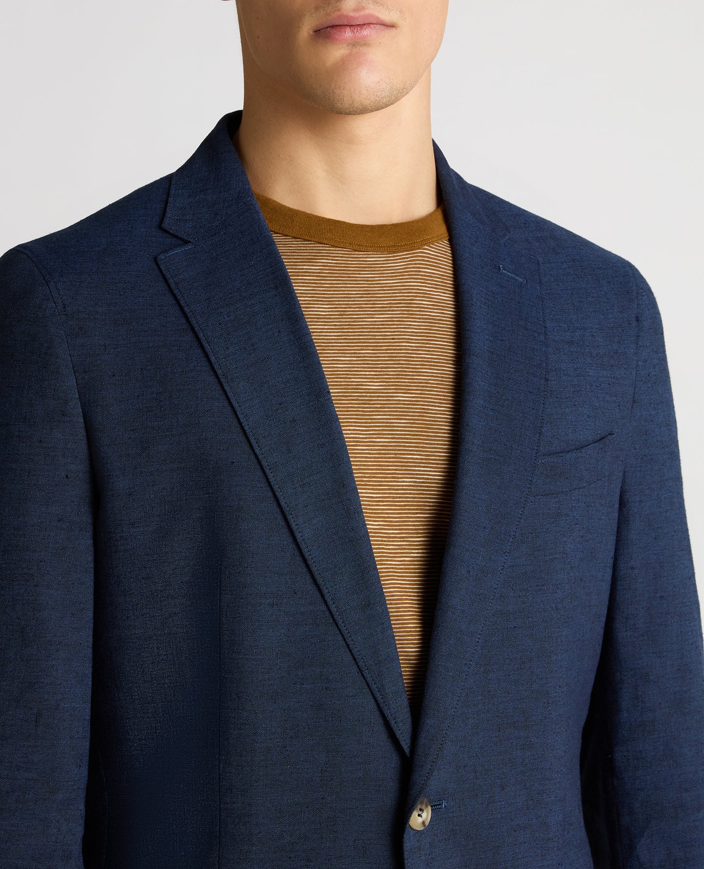 Slim Fit Linen-Blend Jacket