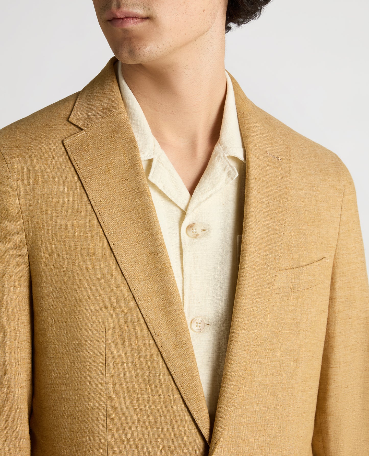 Slim Fit Linen-Blend Jacket