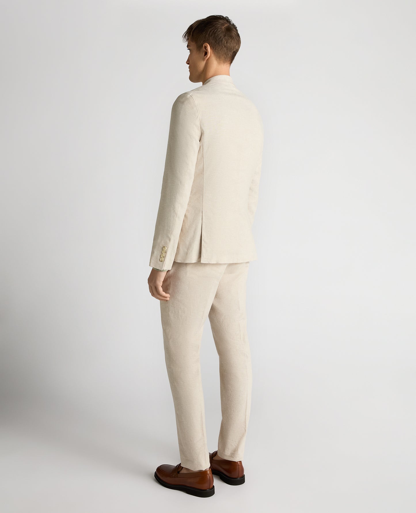 Slim Fit Linen-Blend Jacket