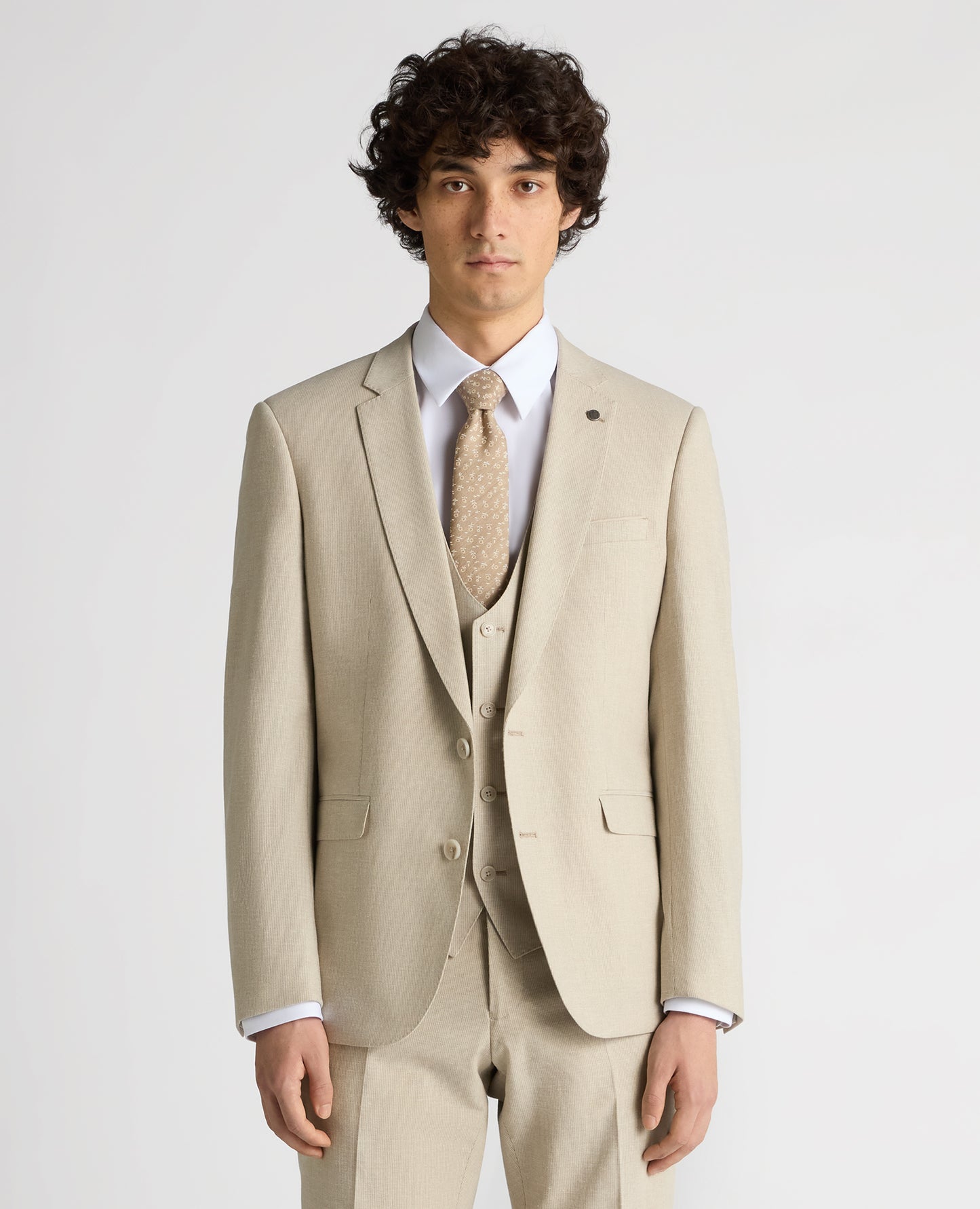 Slim fit Linen-Blend Suit