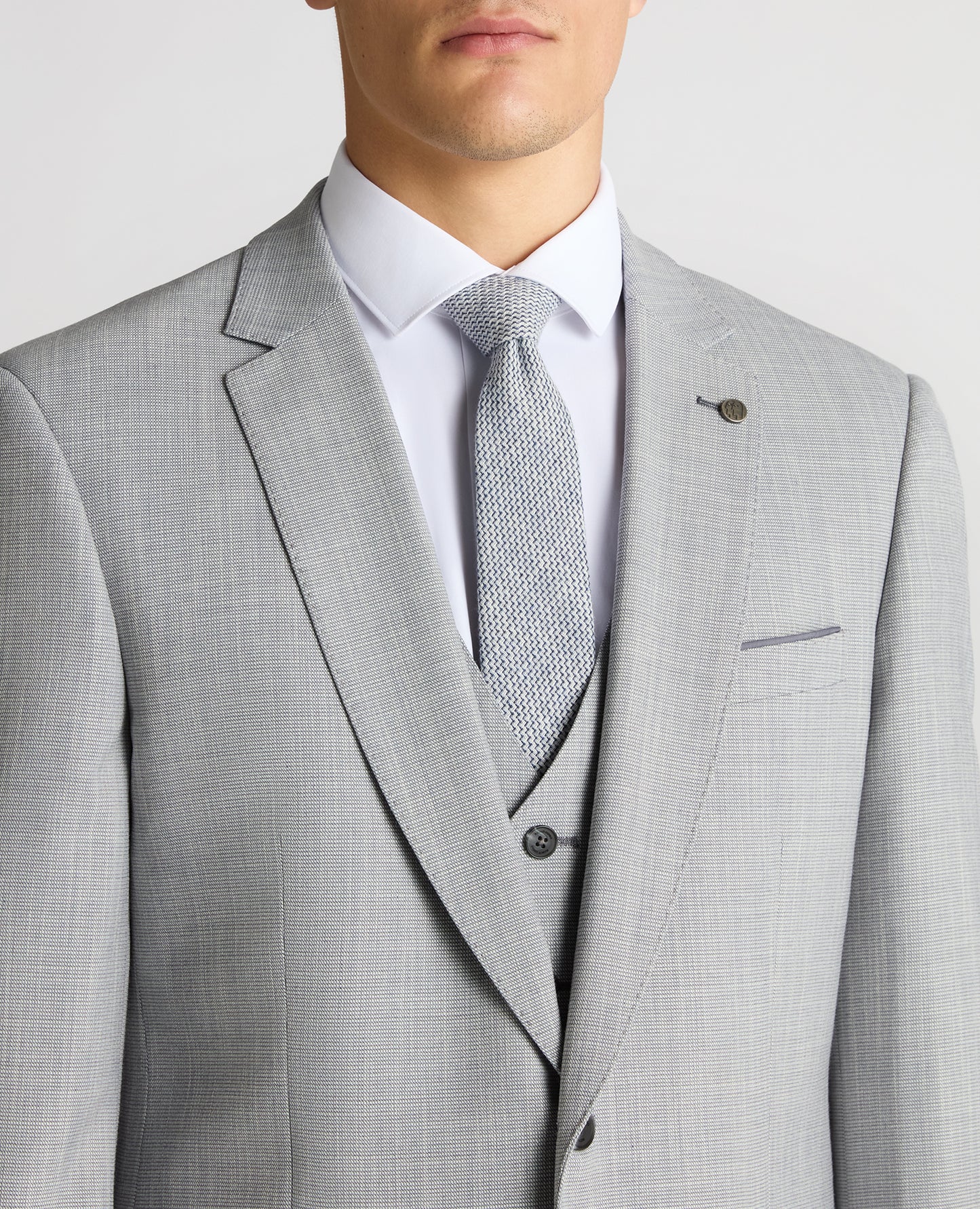 Tapered Fit Micro Houndstooth Suit