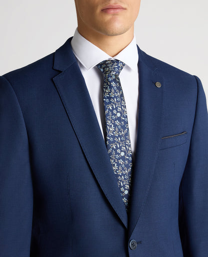 Slim Fit Micro Check Stretch Suit