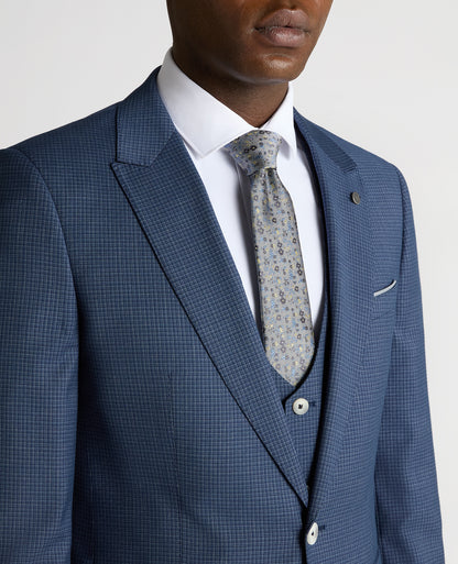 Slim Fit Checked Stretch Suit