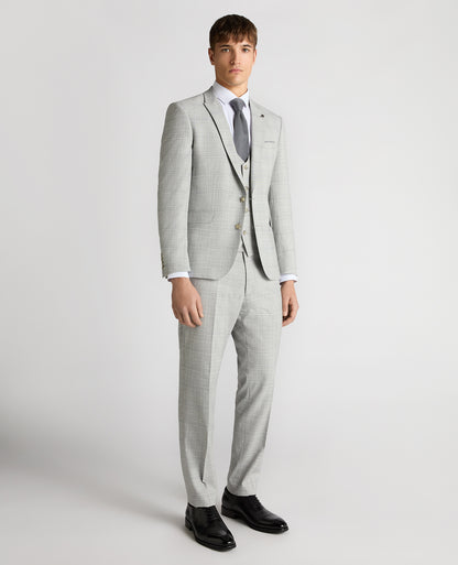 Slim Fit Checked Stretch Suit