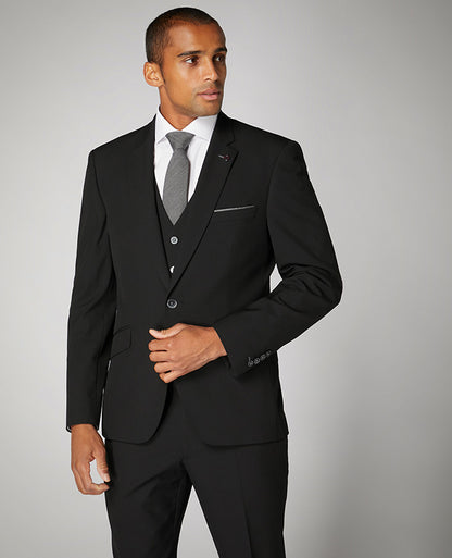 Tapered fit polyviscose stretch 3 piece suit