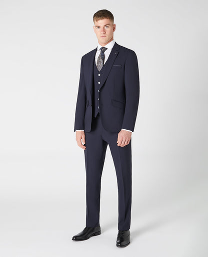 Tapered fit wool blend stretch mix and match suit jacket