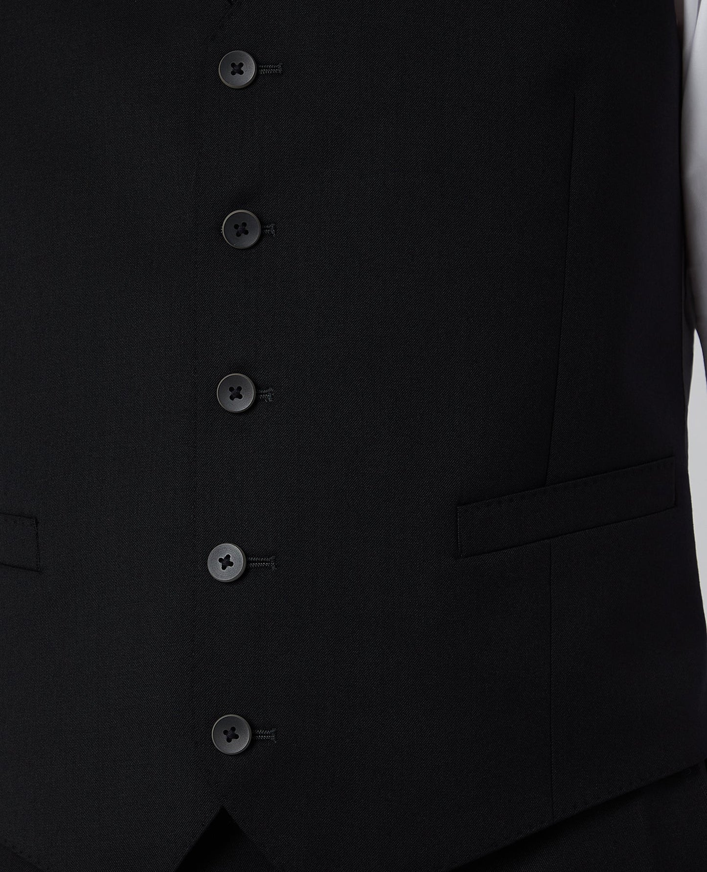 Tapered Fit Wool-Blend Stretch Mix and Match Suit Waistcoat