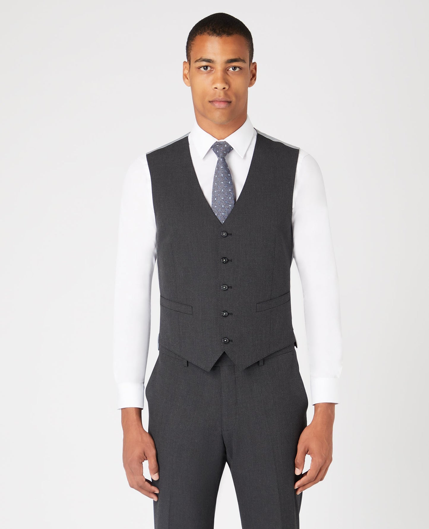 Tapered Fit Polyviscose Stretch Waistcoat