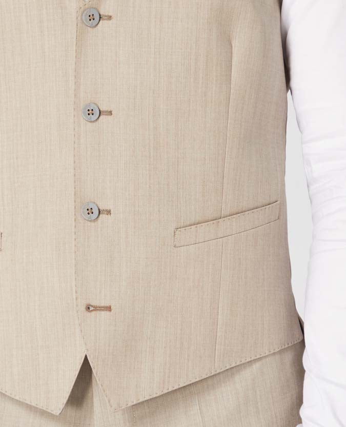 Slim fit wool rich mix and match suit waistcoat