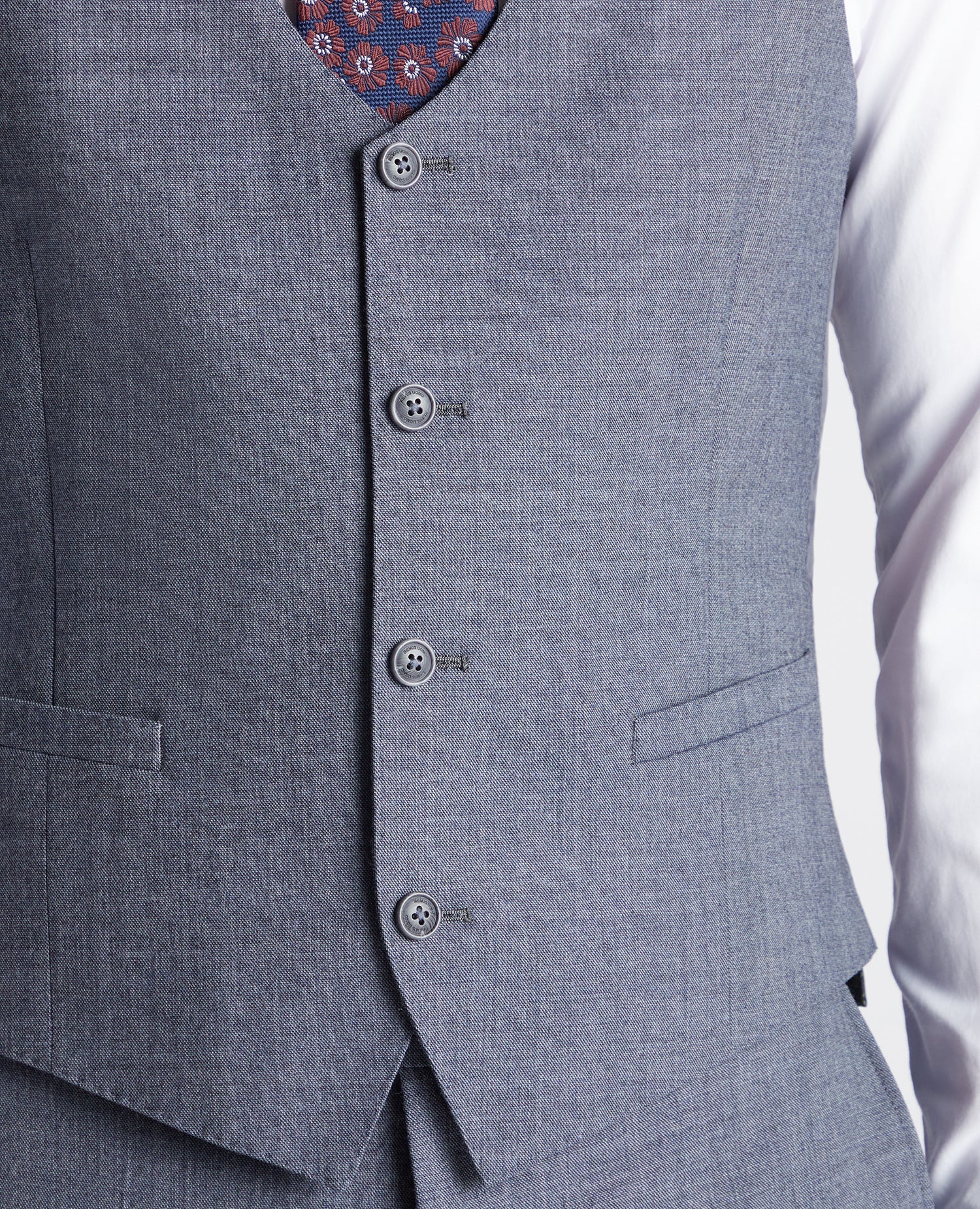 X-Slim Fit Wool Blend Mix And Match Suit Waistcoat