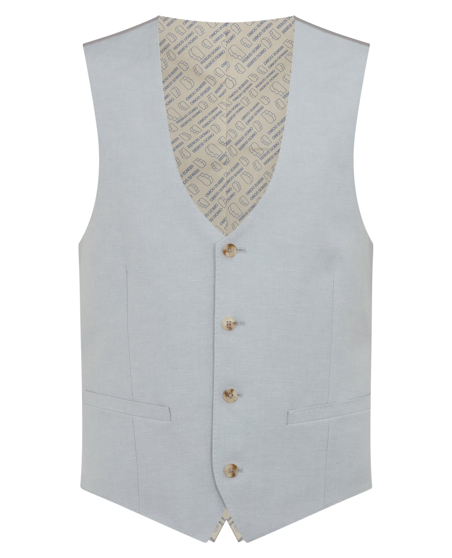 Slim Fit Linen-Blend Waistcoat