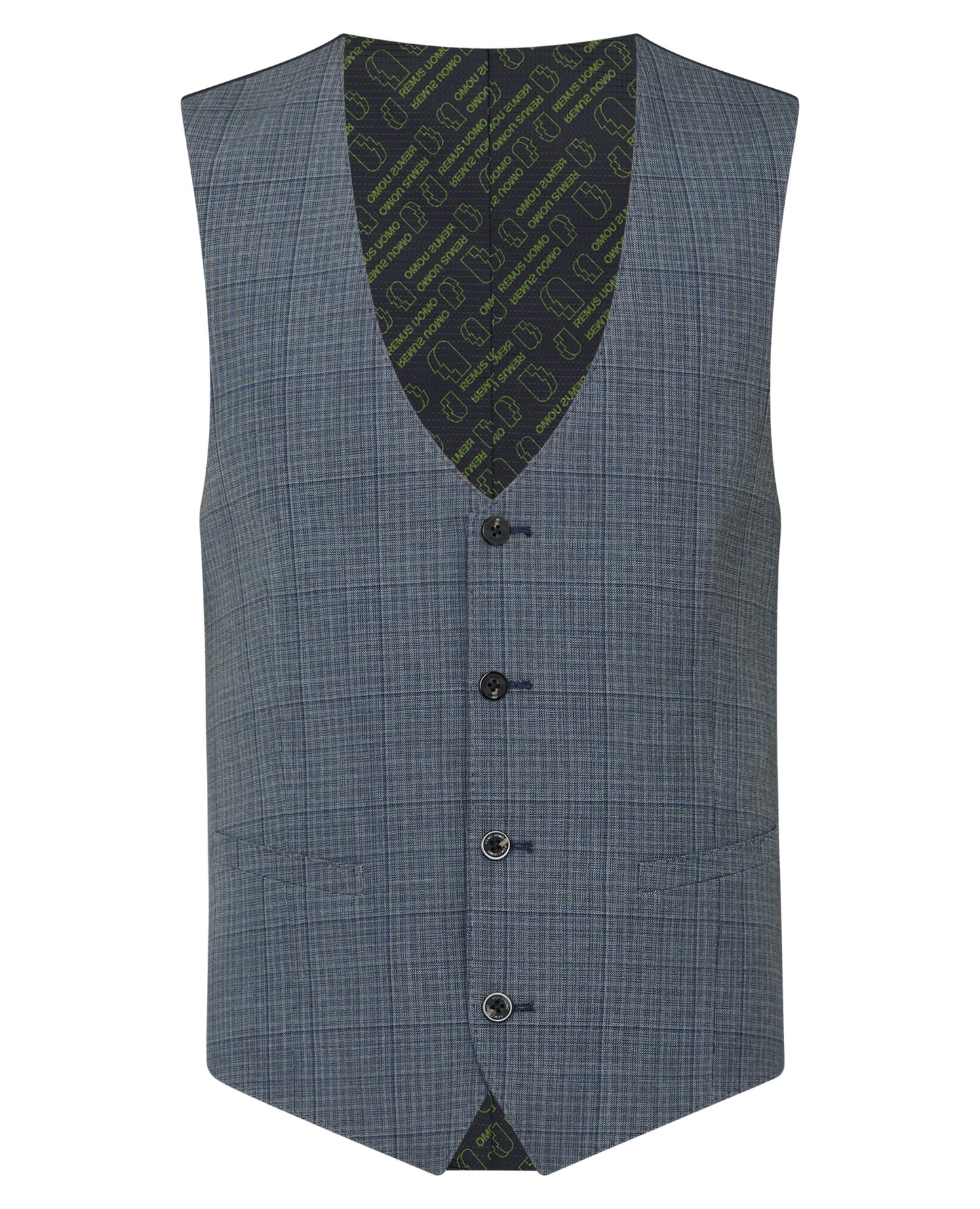 Slim Fit Checked Stretch Suit