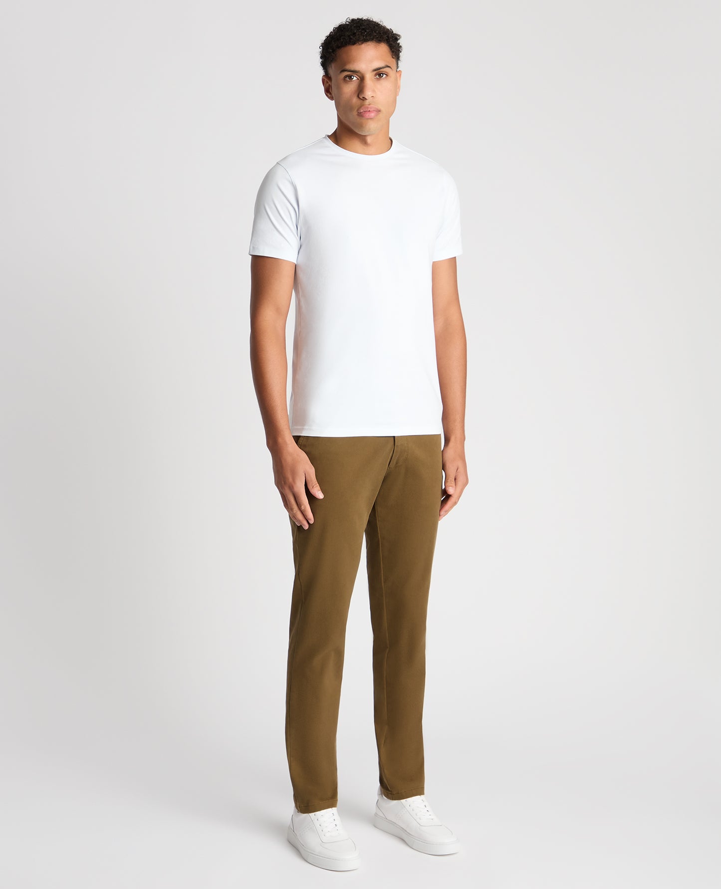 Slim Fit Cotton-Stretch Washed Chino